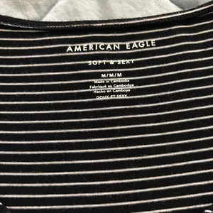 American Eagle Outfitters Black and White Striped Tee thumbnail 2