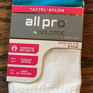All Pro by Gold Toe No Show Socks 3 pair D14‎ White thumbnail 2