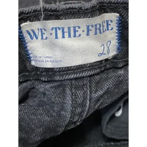 Free People We The Free High Rise Raw Hem Frayed Straight Leg Denim Jeans Sz 28 thumbnail 4