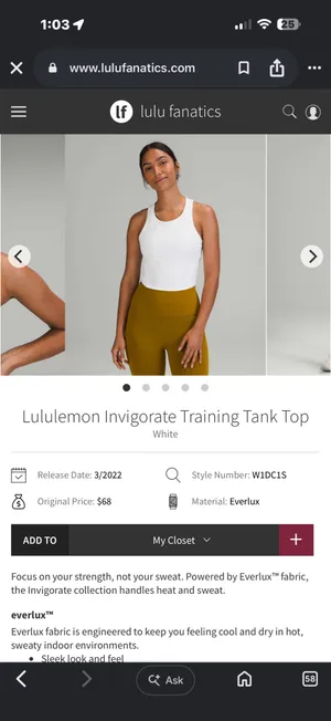 Lululemon Tank thumbnail 4