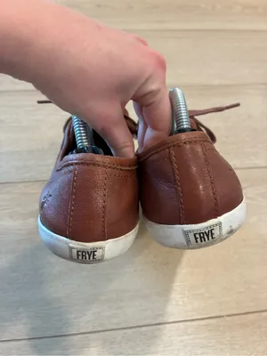 Frye Women’s Mindy Low Top Brown Leather Lace Up Sneaker Size 6 thumbnail 6
