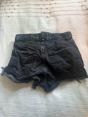 ZARA Jean Black Shorts thumbnail 3