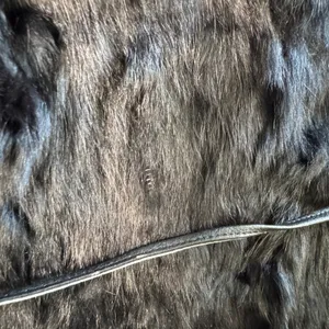 Wilsons Leather Maxima Genuine Fur Coat Hooded Black Belted Pom Luxury‎ Small thumbnail 14