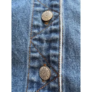 Vintage Bill Bass jean blue denim vest 1X thumbnail 7