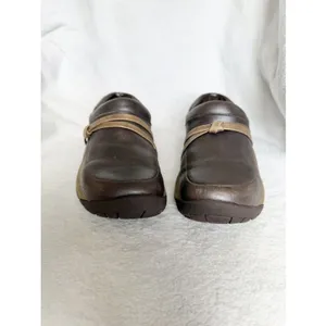 Womens shoes comfort flats slip clogs work merrell bracken 7.5 career brown tan thumbnail 3