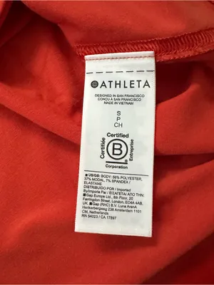 Athleta Ease In Tank Workout Racerback Relaxed Fit Tank Top Orange Size Small thumbnail 11