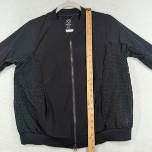 Without Walls M Medium Bomber Jacket Black Mesh Athletic Full Zip Lightweight thumbnail 12