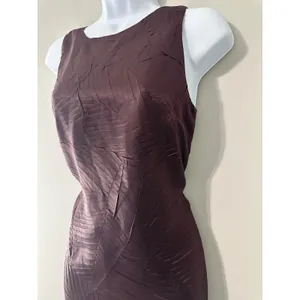 Ali Ro Women Dress Size 6 Plum‎ Textured Sheath Sleeveless Knee Length thumbnail 2
