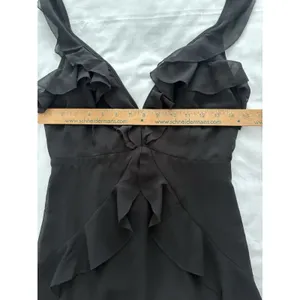 Storia Babydoll Dress Size S Black Ruffled Mini Witchy Goth Whimsy Feminine Y2K thumbnail 13