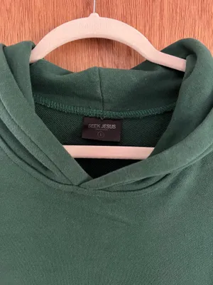 Seek Jesus forest green hoodie thumbnail 3