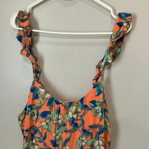 Free people Dear You Floral Mini Dress Ruffle Straps Large NEW #785 thumbnail 7