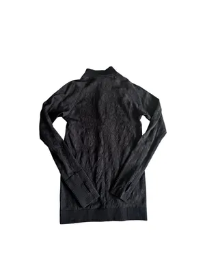 LULULEMON Womens Black Seamless Floral Zip Size 8 thumbnail 4
