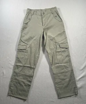 Crosby Womens Size 2 Cargo Pants Khaki Utility Straight Leg Raw Hem NWt thumbnail 1