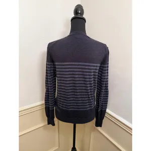 Brunella Gori Made in Italy 100% Extra Fine Merino Wool Striped Knit Sweater thumbnail 4