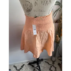 J.Crew Womens Linen Smocked Tube Top Mini Skirt Peach BG546‎ XS New thumbnail 3
