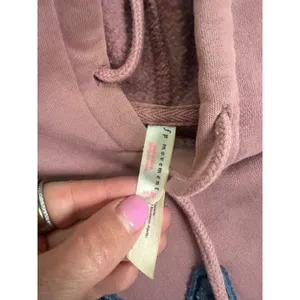 FP Movement Free People Goals Hoodie Mauve Pink Embroidered Sweatshirt Womens XS thumbnail 3