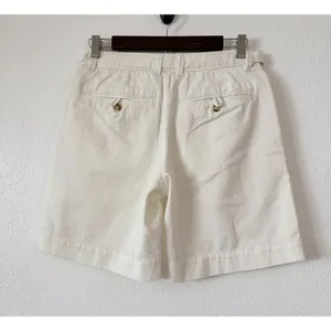 Free People Ivory Herringbone Cotton Shorts Women’s Size 0 Boho Preppy Casual thumbnail 2