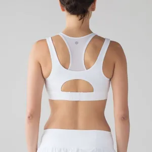 Lululemon Women's Size 8 Glide and Stride Bra Light Gray Mauve Mesh Polka Dots thumbnail 10