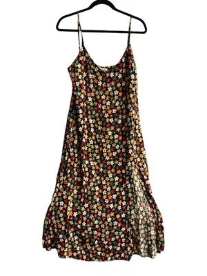 Reformation Floral Slip Dress | Multicolor Daisy Print | Spaghetti Strap thumbnail 3