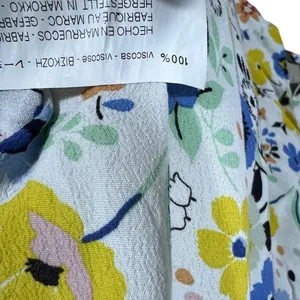 Zara Basic Floral Print Button Front Mini Dress White Blue Yellow Boho Size S thumbnail 7