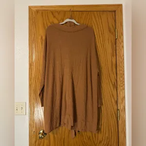 Intimately Free People Women's Rust Cardigan Ribbed Sweater - Size L thumbnail 3