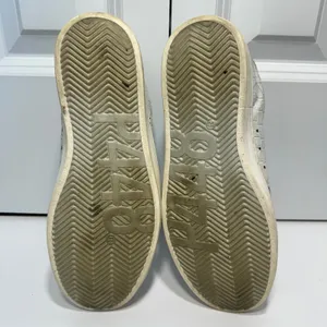 P448 John Sneakers Womens 38 8 Silver Metallic Leopard Print Iridescent Italian thumbnail 8
