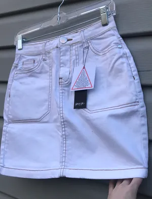 Nasty Gal White Denim Mini Skirt thumbnail 3