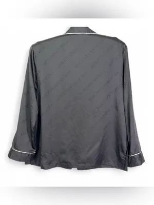 Victoria Secret Women’s Signature Satin Jacquard Black Pajama Set Size M Short thumbnail 11