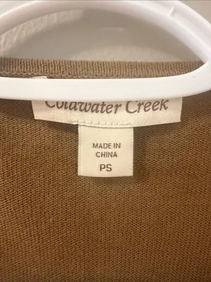 Vintage Coldwater Creek Suede-Feel Fringe Cardigan Jacket petite small thumbnail 4