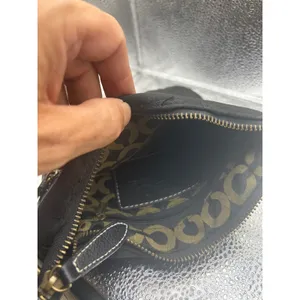 Coach Black Signature Jacquard Small Crossbody Bag Messenger‎ Front Zip Pocket thumbnail 8
