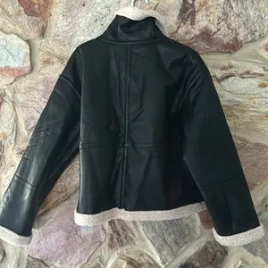 Commense Fleece Lined Faux Leather Jacket size small thumbnail 5