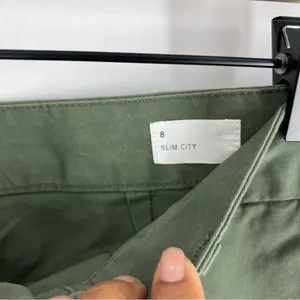 GAP Slim City‎ Olive Green Stretch Cotton Pant NWT Size 8 thumbnail 7