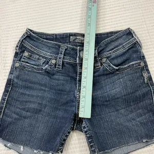 Silver‎ Jeans Dark Blue Denim Jean Shorts thumbnail 2