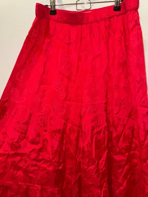 Natural Life Red Floral Jacquard Patti Palazzo Pants - Size L - NWOT thumbnail 10