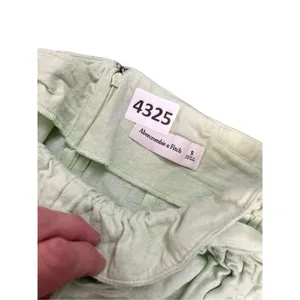 Abercrombie & Fitch Women's Small Linen Paperbag Shorts Mint Green 3 inch inseam thumbnail 8