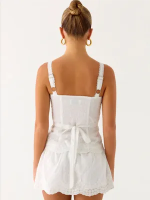 Peppermayo White Lace Button-Front Tank (Addictive Top - White) thumbnail 8