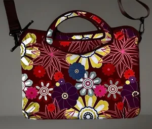 ie Floral Zippered Laptop Removable Shoulder Strap Messenger Bag 16” X 12” thumbnail 5