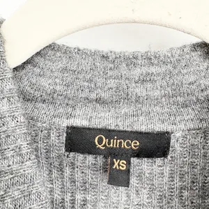 Quince Womens Baby Alpaca Wool Blend Ribbed Crew Neck Sweater Charcoal Size XS thumbnail 5