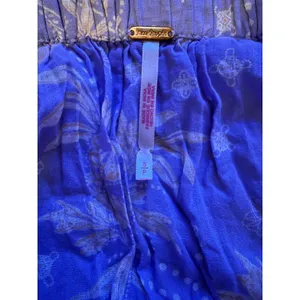 Free People Golden Hour Maxi Dress Women's Small Blue‎ Floral Boho Smocked thumbnail 7
