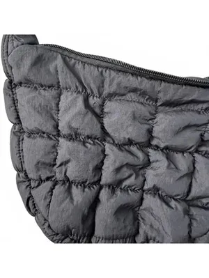 Black quilted shoulder bag thumbnail 3