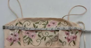 NWT Jodi Kristopher Blush Pink Floral Embroidered Prom Gown Size 1 thumbnail 4
