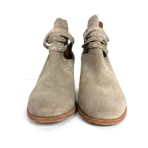 Frye Naomi Pickstitch Booties Ash Soft Oiled Italian Suede Back Zip Size 7.5 thumbnail 3