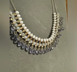 Gold Tone Beaded Chandelier Necklace thumbnail 4