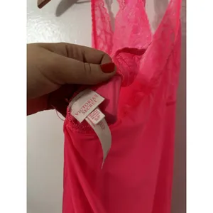 Victoria’s Secret Neon Pink Lace Babydoll Slip Lingerie Sexy Valentines Day Sm thumbnail 5