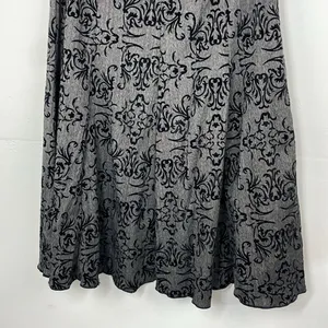 J. Jill Flared Skirt Velvet design side Zipper size 14 thumbnail 3