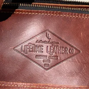 Lifetime Leather Co Brown Leather Large Tote Bag USA Handmade Zip Top thumbnail 15
