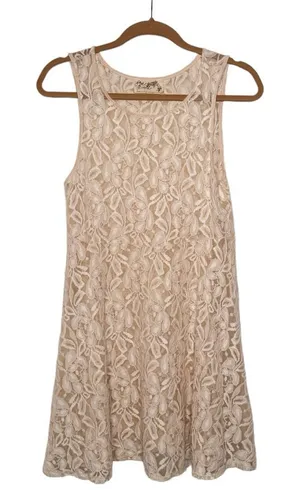 Free People Miles Of Lace Fit And Flare Dress Sz M thumbnail 1