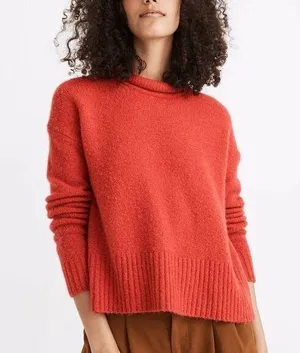 Madewell Fulton Pullover Sweater in Vintage Dahlia Size S thumbnail 1