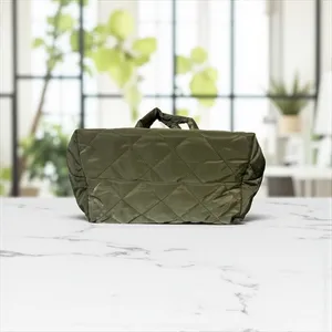 Steve Madden Olive Green Quilted Tote Bag Zip Pocket New with Tags‎ thumbnail 7