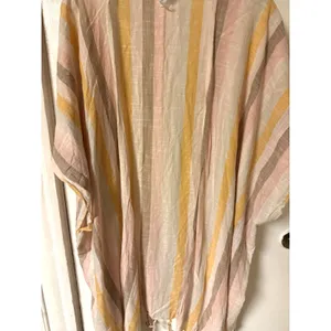 Aerie Women's Lightweight Neutral Colored with Fringe OS‎ Shrug 100% Cotton thumbnail 2